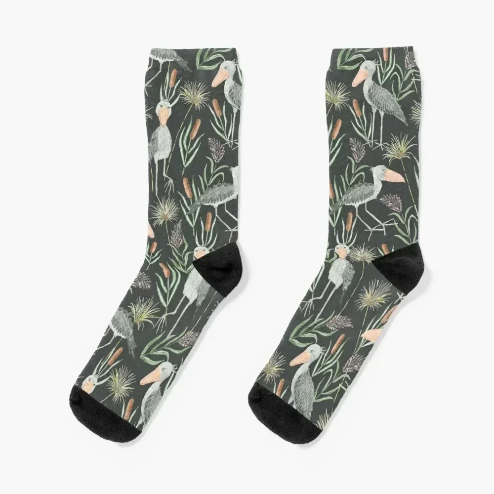 

The Magnificent Shoebill | Watercolor Pattern Socks Thermal man winter colored anime Socks Male Women's