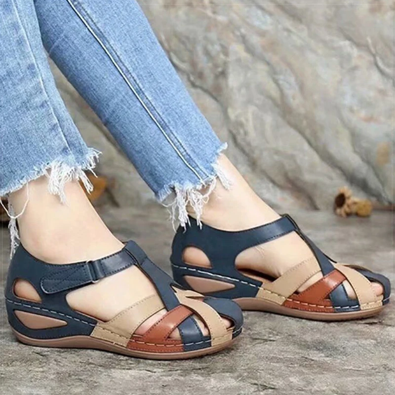 Women's Sandals Soft Wedge Heels Sandals 2025 Summer Shoes Woman Low Platform Sandalias De Mujer Mix Color Summer Sandals Female image 4