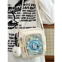 Y2K Mini Women's Korean Style Casual Crossbody Bag with Transparent Pocket, Small Shoulder Bag, Wallet and Phone DIY Bag - Image 2