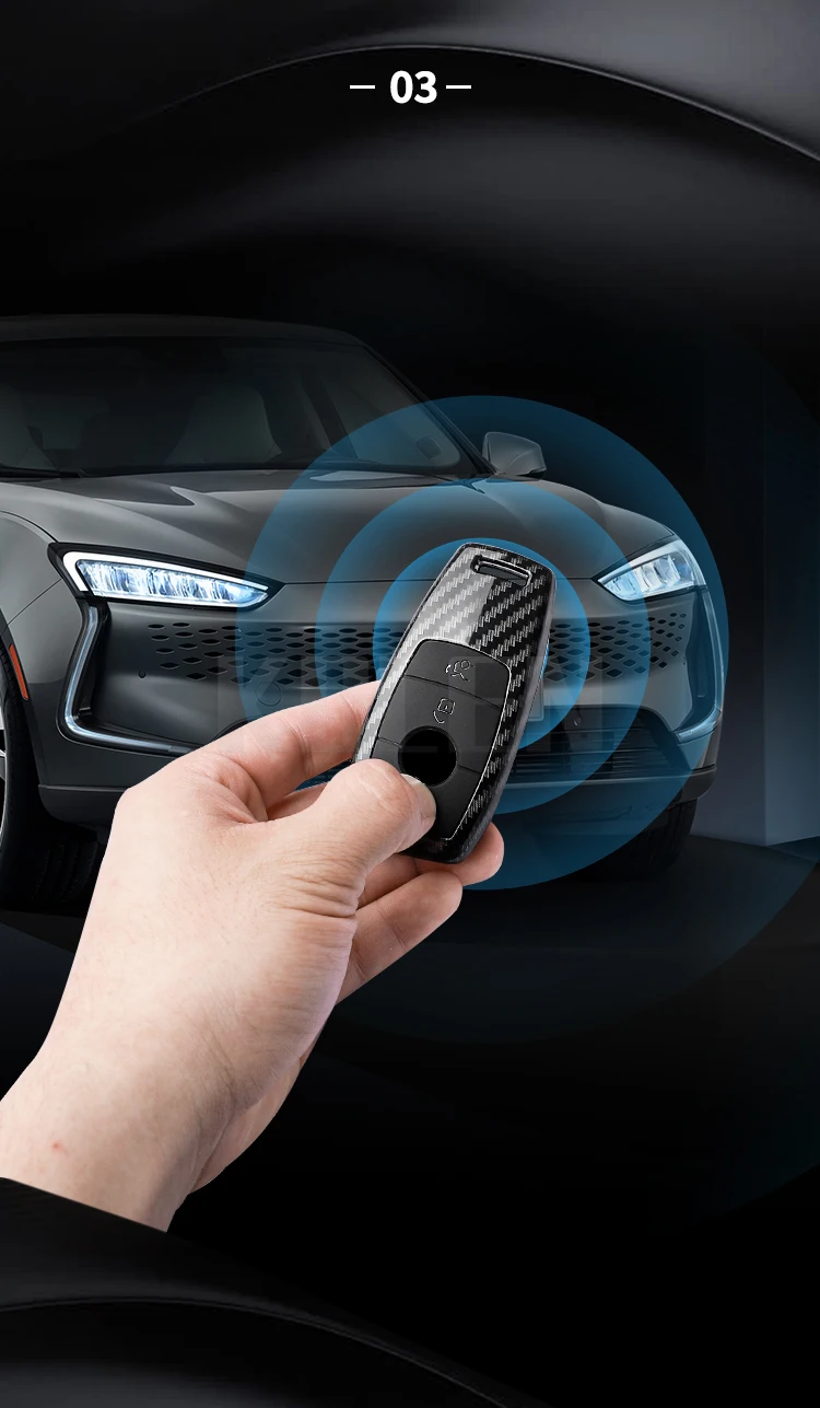 ABS Carbon Faser Stil Auto Schlüssel Fall Abdeckung Für Mercedes Benz A C E S G Klasse W177 W205 W213 X167 W222 CLA GLE GLB GLS AMG Maybach – Detail 5