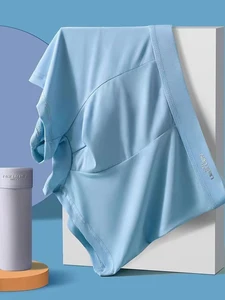 4 buah Celana Pendek Boxer Pakaian Dalam Sutra Es Pria Celana Dalam Keren Celana Dalam Tipis Seksi Bersirkulasi Lingerie Cembung U Grosir Lot L - 6XL 10 sabuk bos penjualan terbaik - №