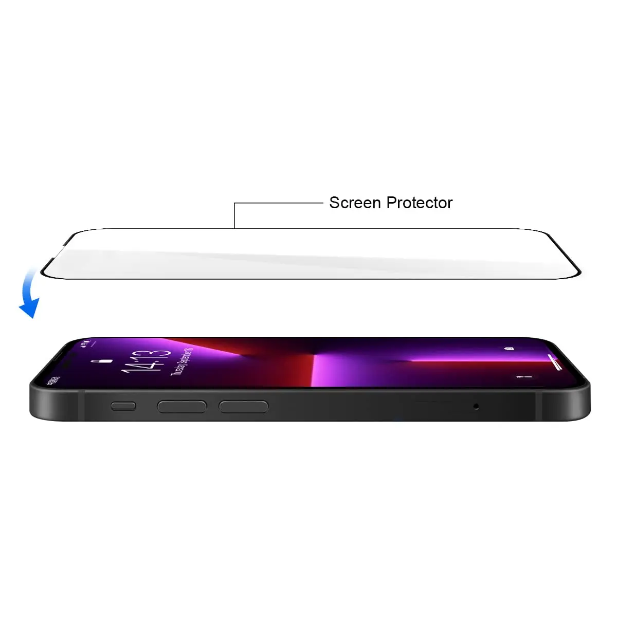 Película de vidrio HD para Apple IPhone 14 Pro Max, Protector de pantalla de vidrio templado para iphone 13, 14, 13, 12, 11, película de protección a prueba de Peep-proof