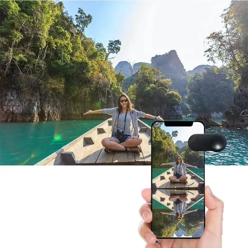 Smartphone Camera Mirror Reflection Clip Kit for Mobile Phone Universal Models with Materials Selfie Artifact Reflection Outdoor