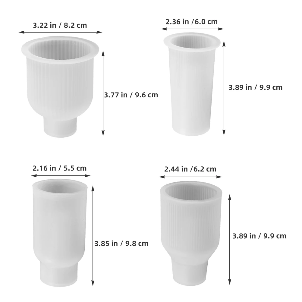 8pcs DIY Silicone Vase Casting Molds Flower Pot Diy Silicone Craft Planter Mold Vase Casting Mold Home Decoration