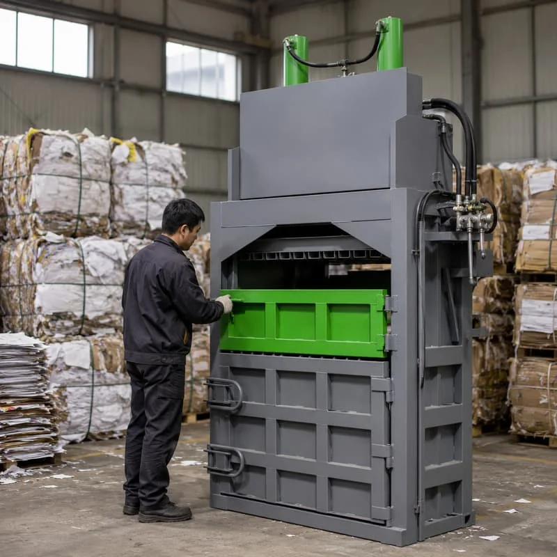 Hydraulic Packing Machine Rugged Waste Packing Machine Corrugated Carton Paper Customized 8T To 120T Vertical Bale Press