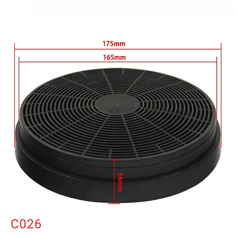 1Pcs Range Hood Carbon Filter C026 for Kitchen Wall Mount Range Hood Ductless Ventilation Replacement Charcoal Vent Filter