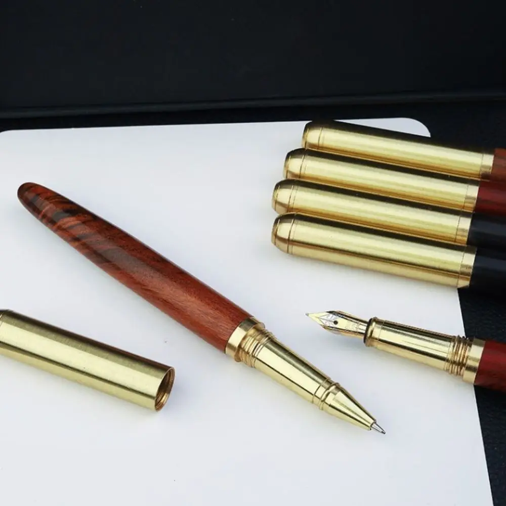 High-end Busines Wood Fountain Pen Exquisite Smooth Writing Calligraphy Fountain Pen Luxury 0.7mm Business Signature Pen Artist