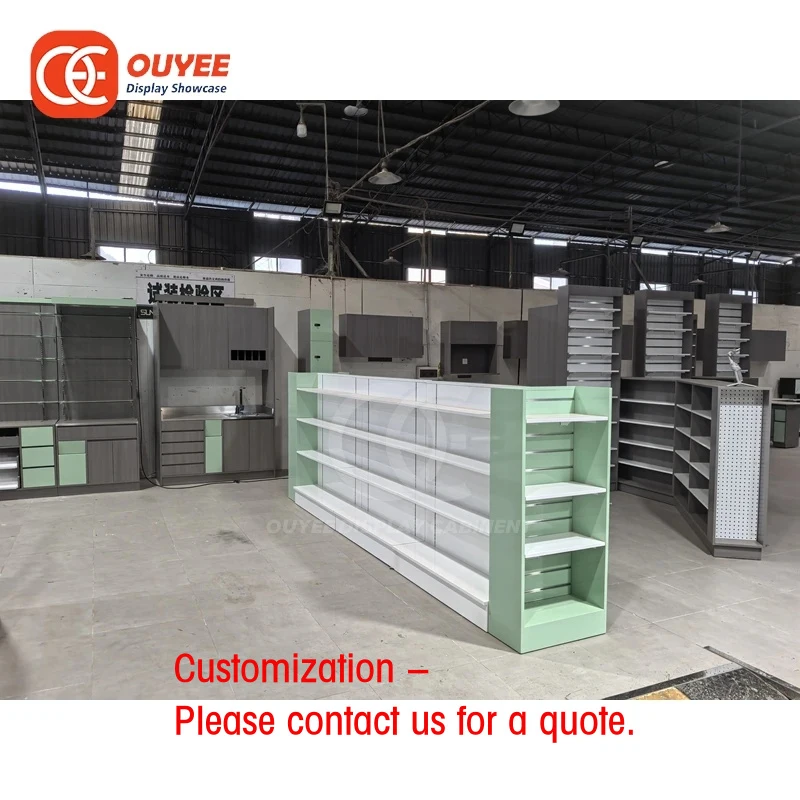 custom.Custom Franchise Pharmacy Design Service Pharmacy Layout Design Heavy Duty Glass Display