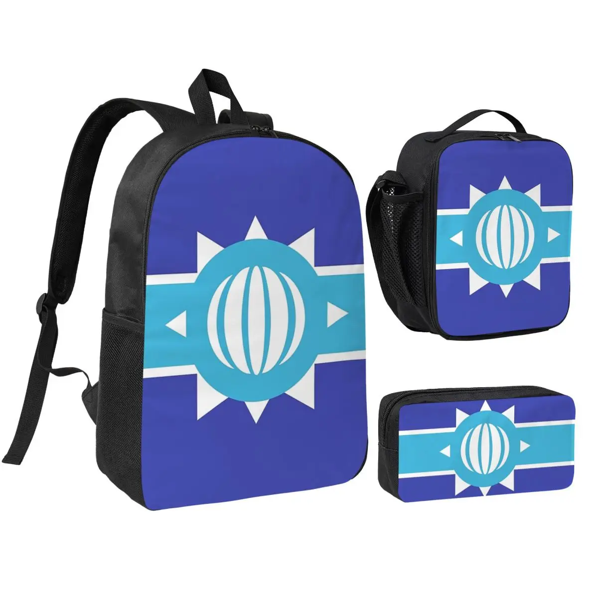

Antarctic Empire Flag Backpack Boys Girls BookBag School Bag Shoulder Bags 3ps Insulated Lunch Bag Pencil Case