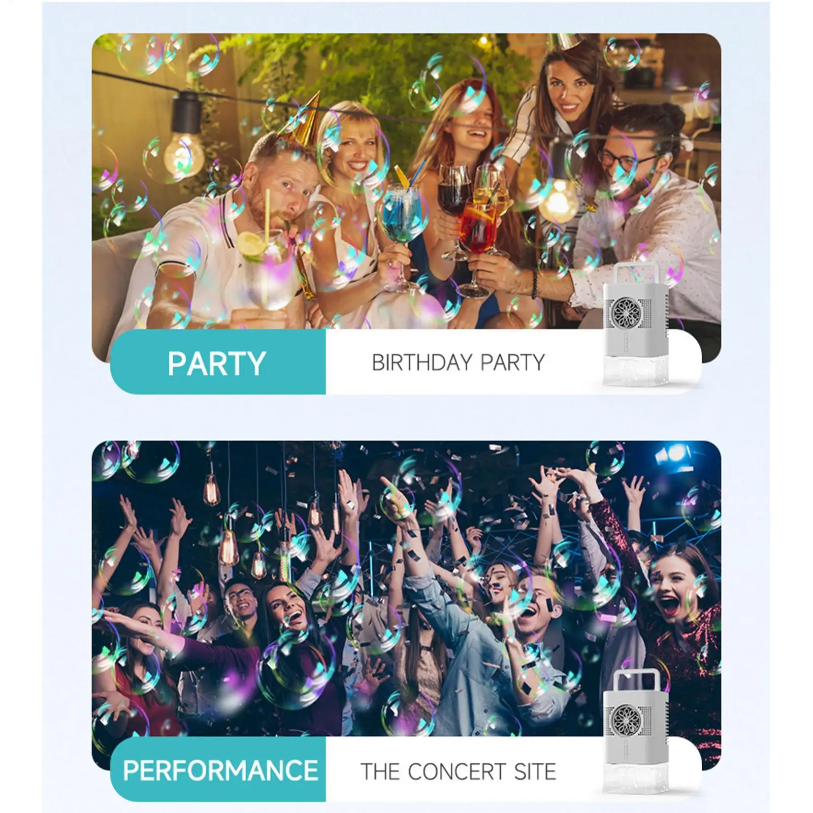 Macchina per soffiare bolle Macchina automatica per bolle Giocattolo Giocattoli interattivi con luci Giochi da cortile per bambini Estate per bambini