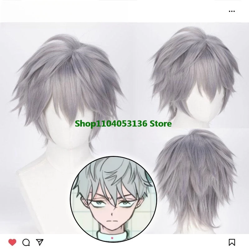 Till Anime Alien Stage Cosplay Prop New Wig Silver Grey Hair Men Stage Show Conmic-Con Christmas Holloween Customized