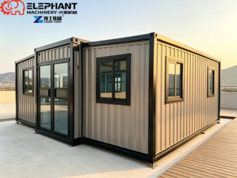 High Quality Customized Double Wing Prefabricated Movable Modern Expandable Container Home 2 Bedroom Prefab Foldable House