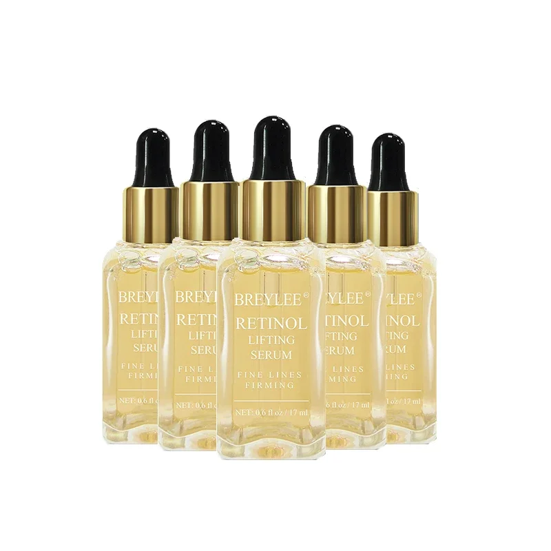 

BREYLEE Face Serum Retinol Skin Care Whitening Essence Vitamin C Hyaluronic Acid Moisturizing 24k Gold Anti Aging Cream 5PCS