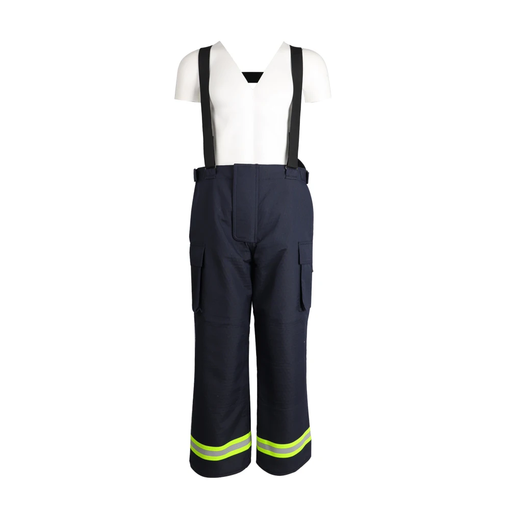Navy Blue HRPro-J/P Firefighter Suit Nomex Coverall Workwear Flame Retardant Fireproof Breathable Anti-Static Made HPPE Material