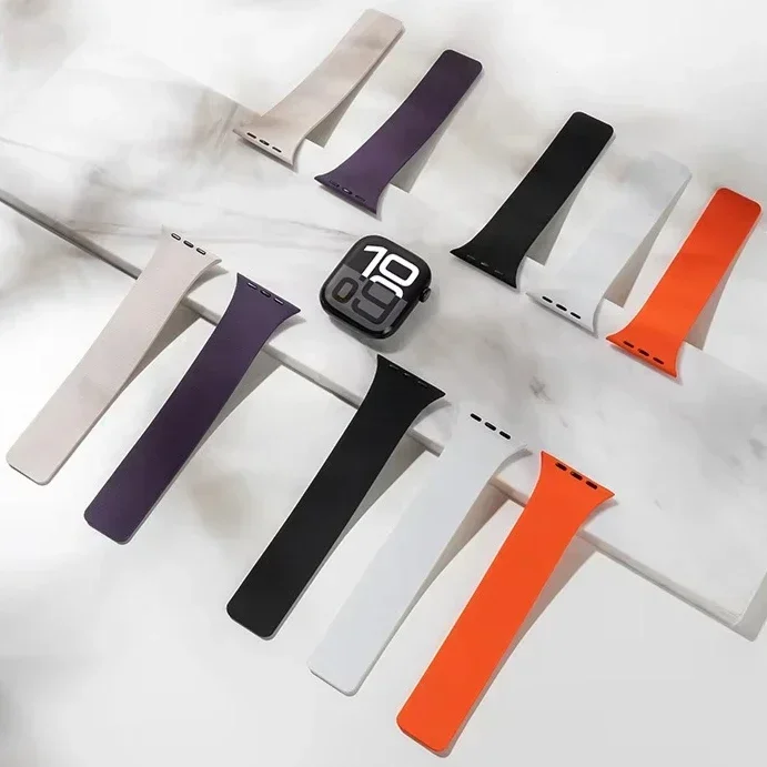 Magnetic Strap For Apple Watch Bands Ultra 2 49mm 44mm 45mm 46mm 42mm 40mm Belt Silicone Bracelet iWatch Series 10 8 7 6 5 9 SE image 5