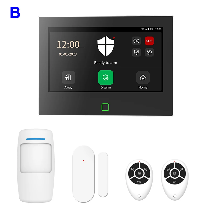 Buyer Customized 7 Inch Big Screen 4G Smart WiFi Home Alarm Panel Full Touch Tuya Smart Life Alarm Host Systems Kits Security