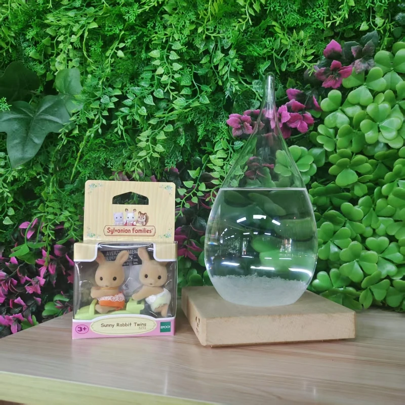 سيلفانيان فاميليز التوائم سلسلة الفيل الأزهار القط مشمس أرنب التوائم لعبة محاكاة سطح يتدفقون المواد البلاستيكية لعبة أطفال