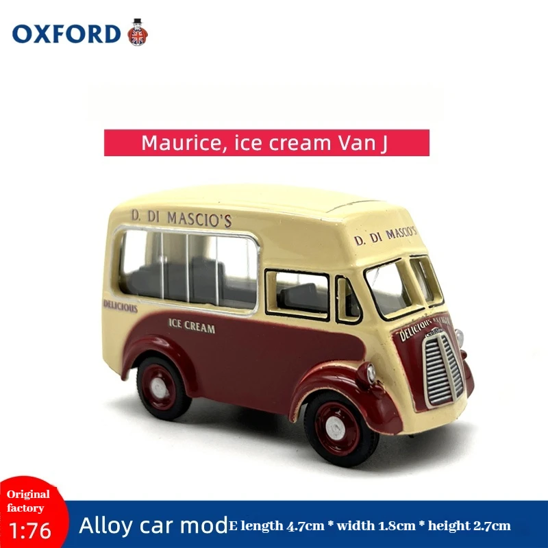 1:76 Delicate Compact Oxford Morris J Ice Cream Truck Truck Car Model Alloy Simulation Collection Decoration Holiday Gift