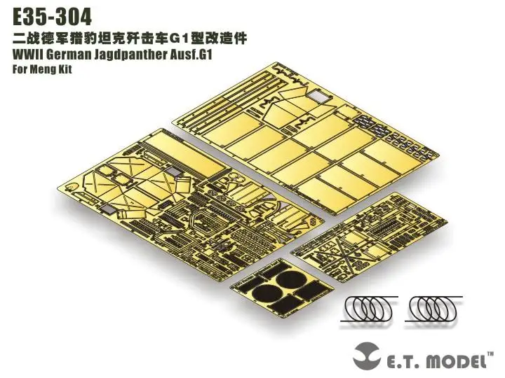 ET Model E35-304 WWII German Jagdpanther Ausf.G1 Detail Up Set Etching E35304 For Meng Kit