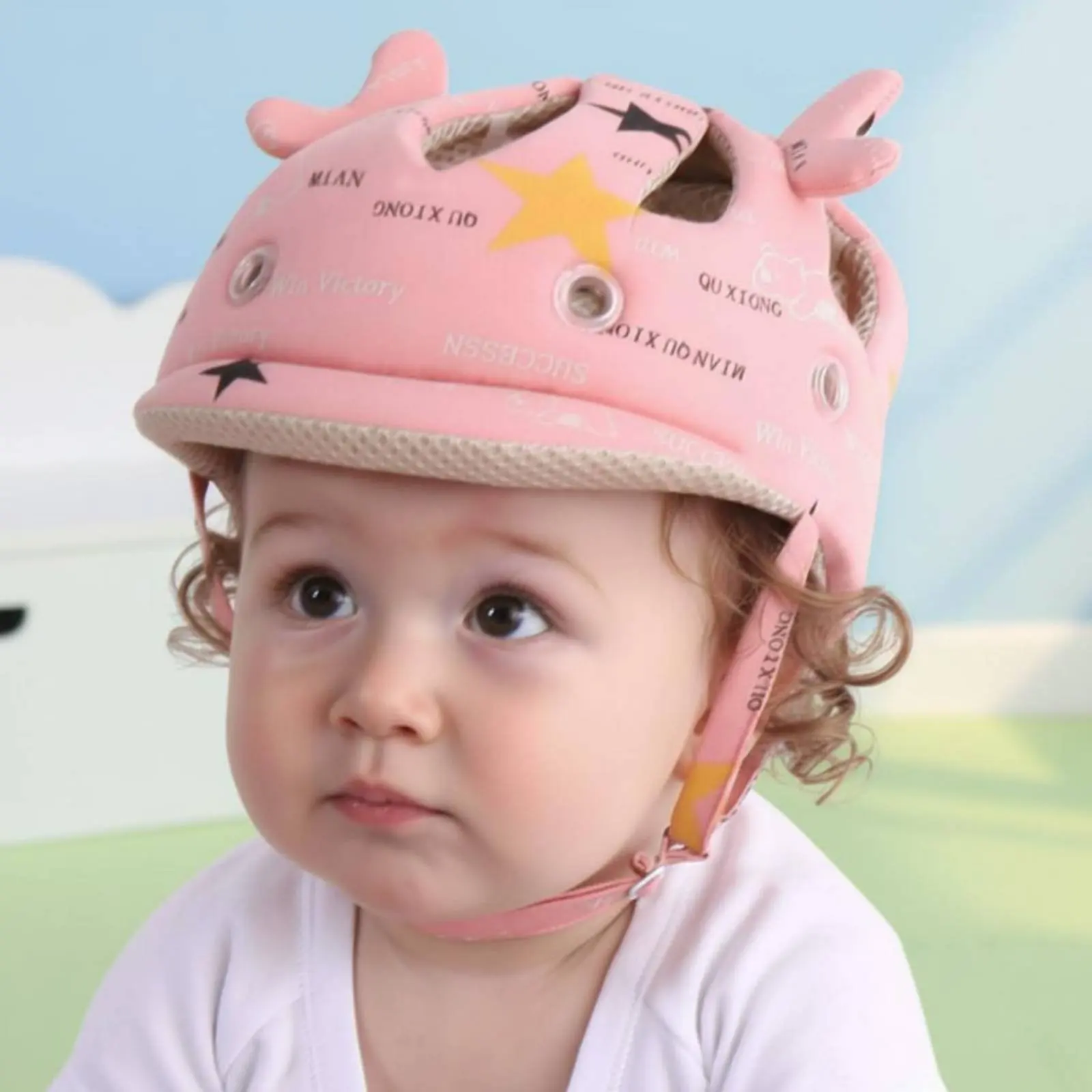 

Learning to Walk Helmet Lightweight Baby Head Protection Infant Anti-Fall Cap Full-Coverage Protection Toddler Bump Cap