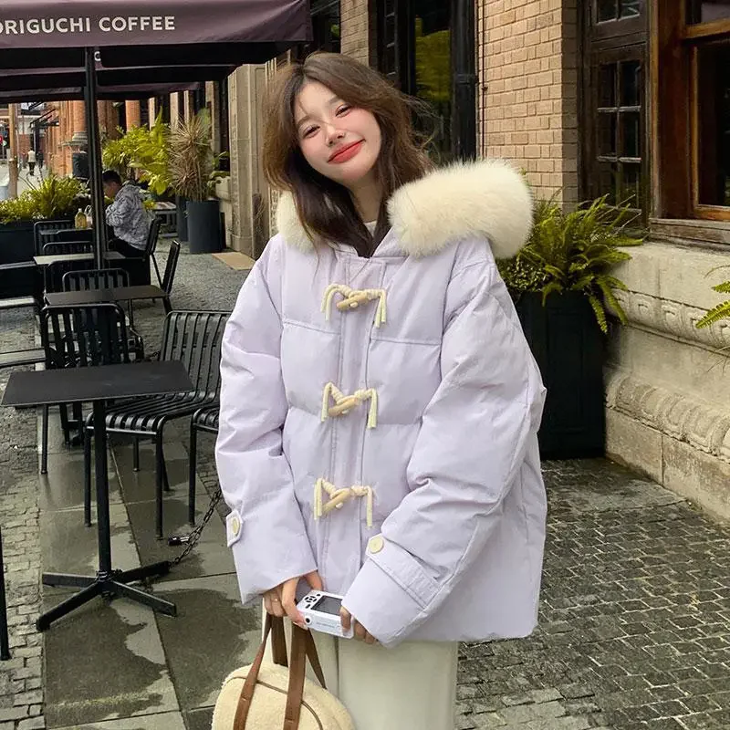 

Chic Down Cotton-Padded Jacket Women's Overcoat New Winter Thicke Warm Parka Coat Vintage Loose New Chinese Short Cotton Jacket