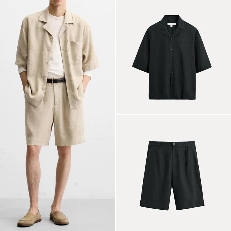 

Весна 202, мужская льняная смесь свободного покроя, повседневная удобная дышащая рта, модная весенне-летняя осенняя коллекция