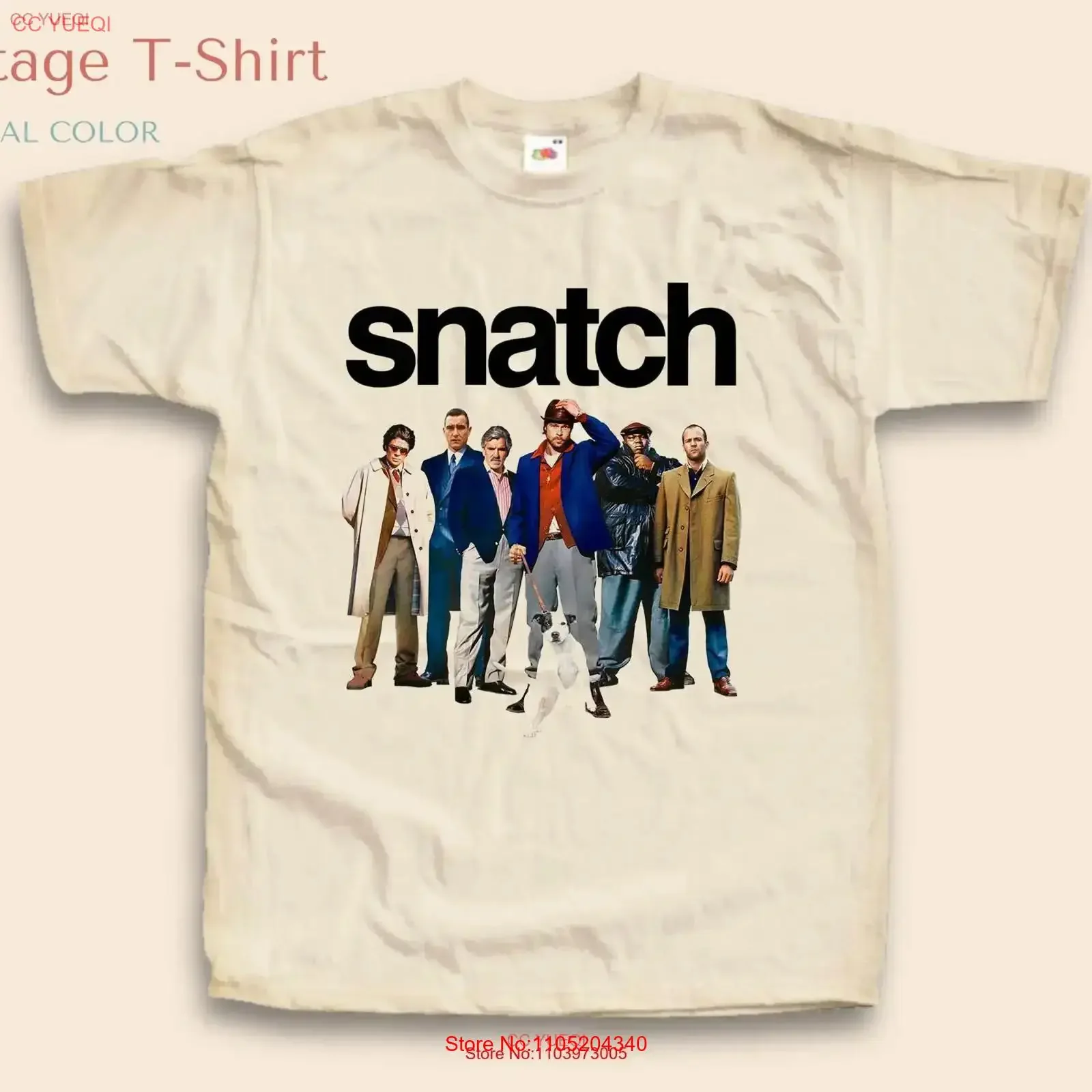 

Vintage T Shirt Snatch NATURAL color Men Woman Digital Print Sizes S M L XL 2XL 3XL 4XL 5XL vintage Washed Stretched