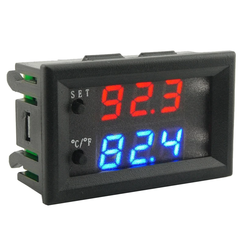 FULL-W2809 12V AC110-220V Probe Line Digital Temperature Control LED Display Thermostat With Heat/Cooling Control Instrument