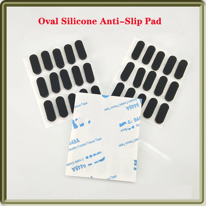 10Pcs Black Oval Silicone Rubber Feet Self-Adhesive Shock-Absorbing Pad Notebook Non-Slip Pad Width 9mm Factory Direct Sales