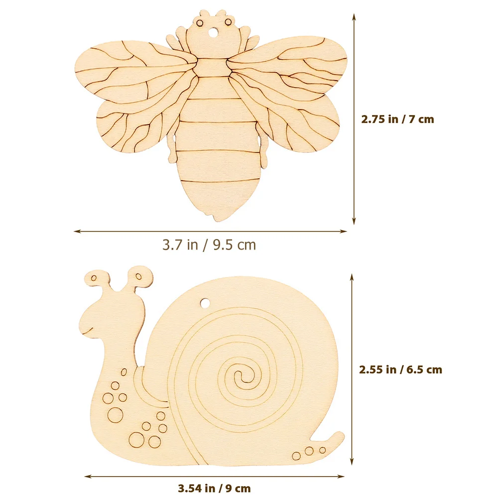 

Unfinished Wooden Insect Chips DIY Wood Slices Blank Wood Cutouts Craft Materials for Painting Wedding Christmas