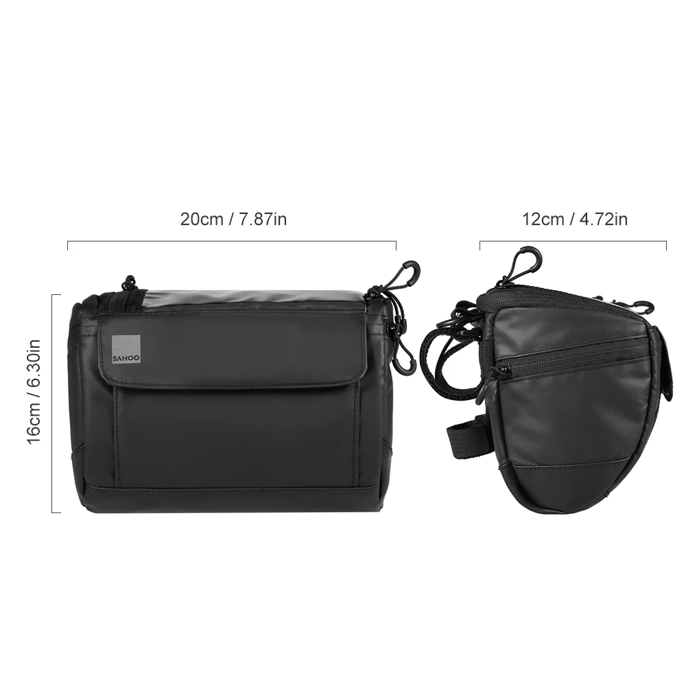 SAHOO Multifunction Cycling Bike Bicycle Handlebar Bag Basket Bag Front Tube Pocket Outdoor Sports Shoulder Pack Mtb Bicycle Bag