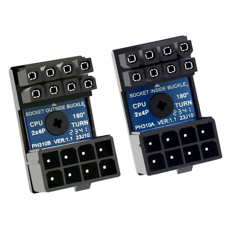 180 Degree Adapter 180 Degree Stable 8 Pin Angled Adapters Graphics Video Card Connector Extension Adapter Angled Turning