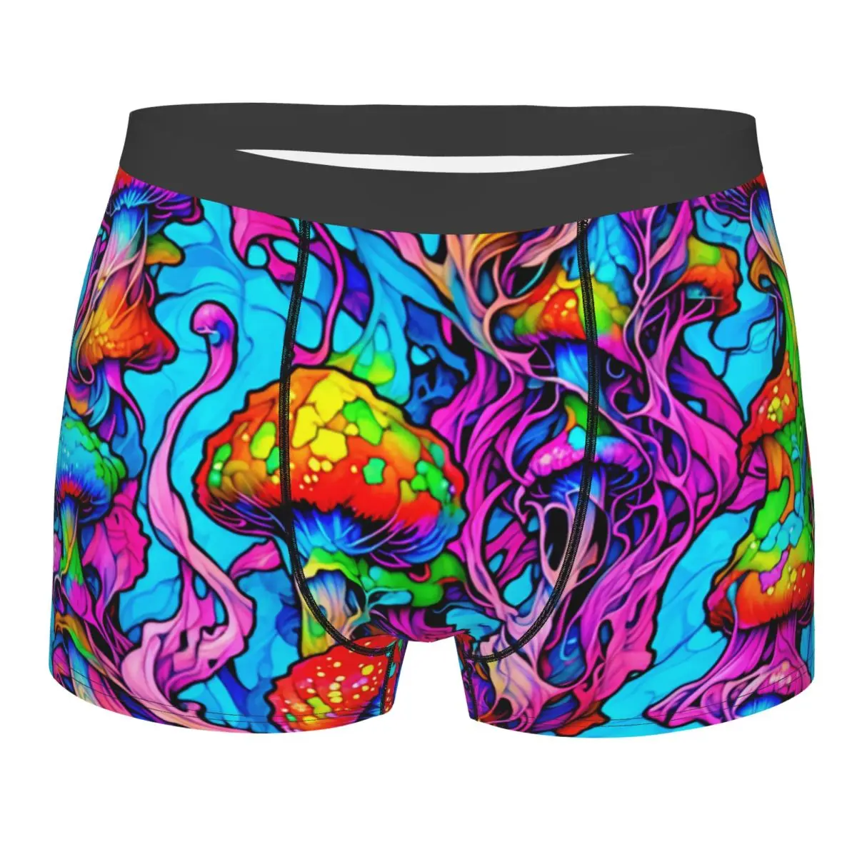 Trippy Skull Magic Mushroom Goth Pattern Underwear Men Sexy Printed Custom Boxer Shorts Panties