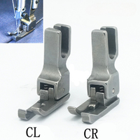 Compensating Feet Narrow Type For Knitt and Thin Materials Zipper Presser Feet Sewing Machine Left/Right Edge Guide Presser Foot