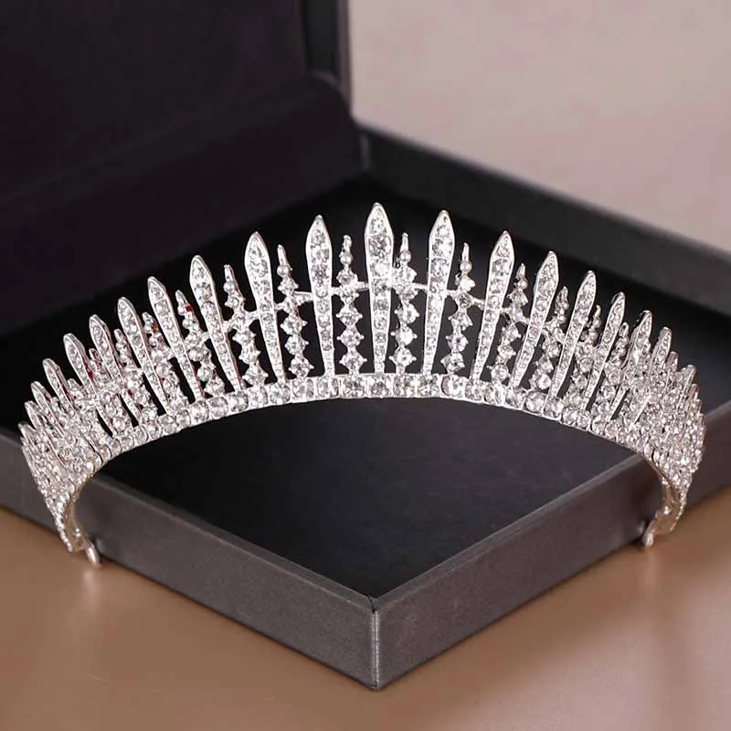 Bridal Crown Elegant Wedding Hair Accessories Sparkling Rhinestone Tiara Hair Jewelry Luxury Princess Birthday Party Hairbands view 3
