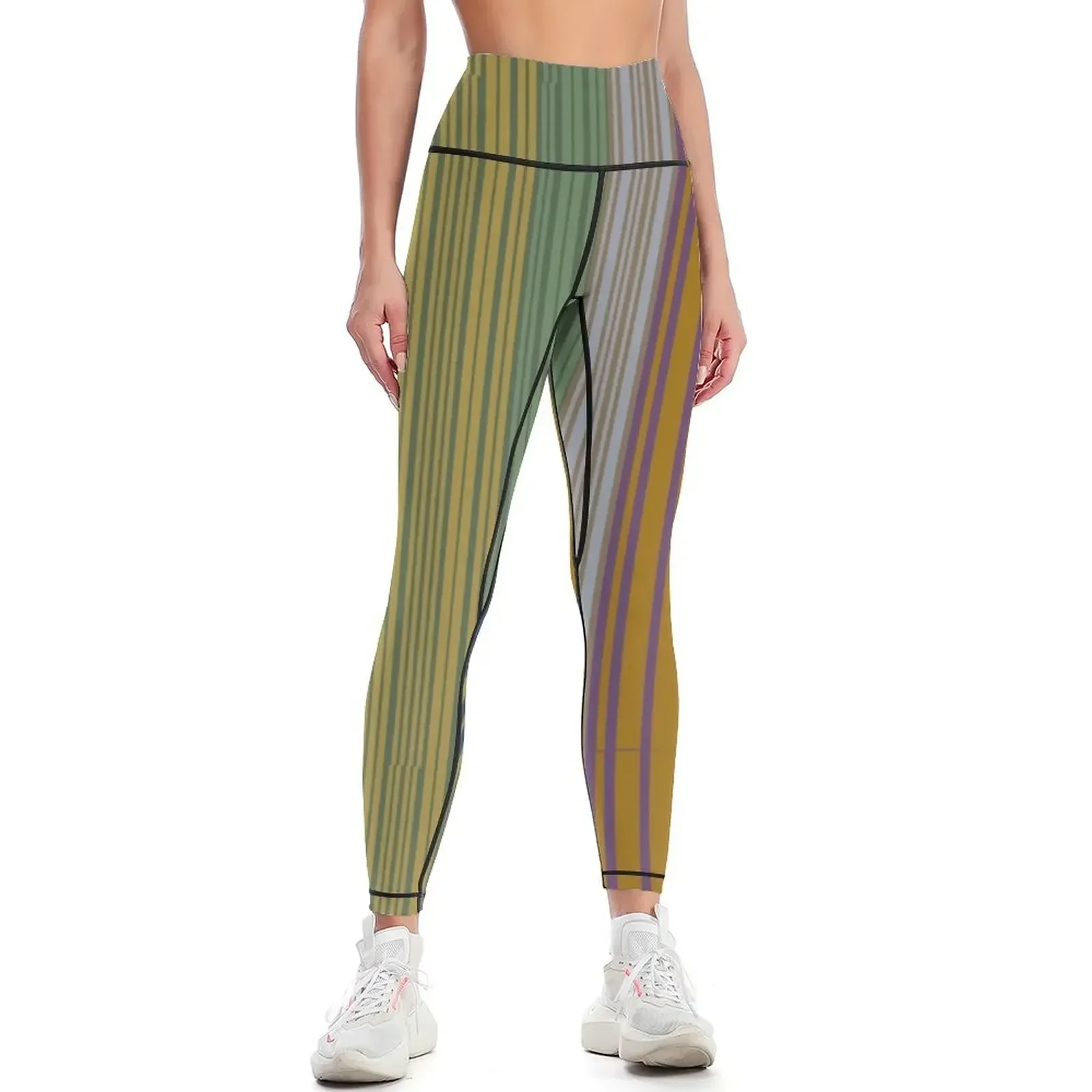 

Classic Vertical Multicolor Double stripe Leggings gym pants sport legging Pants sport jogging pants Womens Leggings
