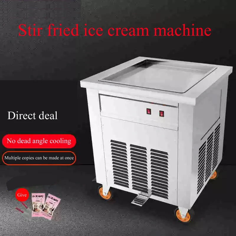 

Yogurt Fried Ice Machine Electric Frying Ice Cream Machine Stainless Steel DIY Juice Ice Cream Rolls Maker for Home 110V/220V