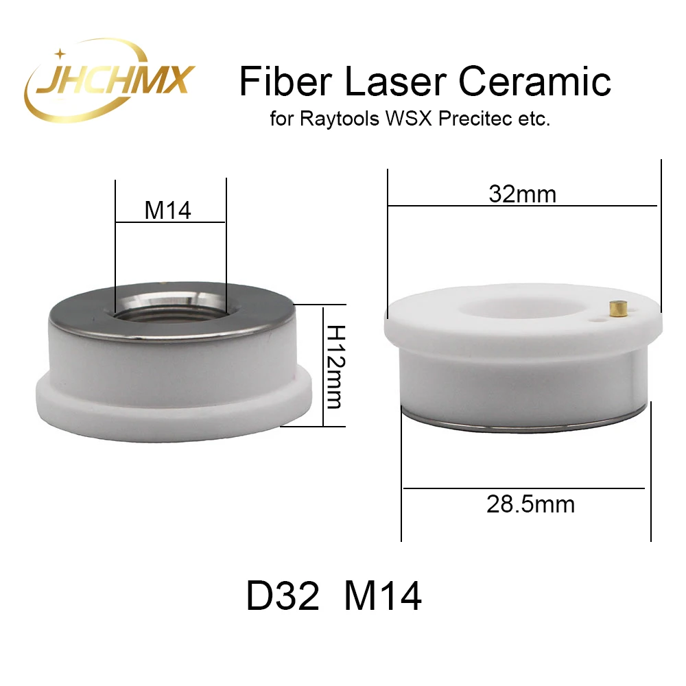 JHCHMX Laser Ceramic Ring Nozzles Holder D28/32mm P0571-1051-00001 For Raytools Precitec WSX HSG Fiber Cutting Head Parts