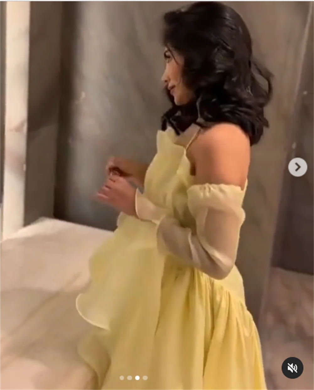 Bafftafe-vestido de baile de cetim amarelo, mangas compridas, plissado, vestido de noite árabe saudita, vestido formal de casamento, roupas femininas