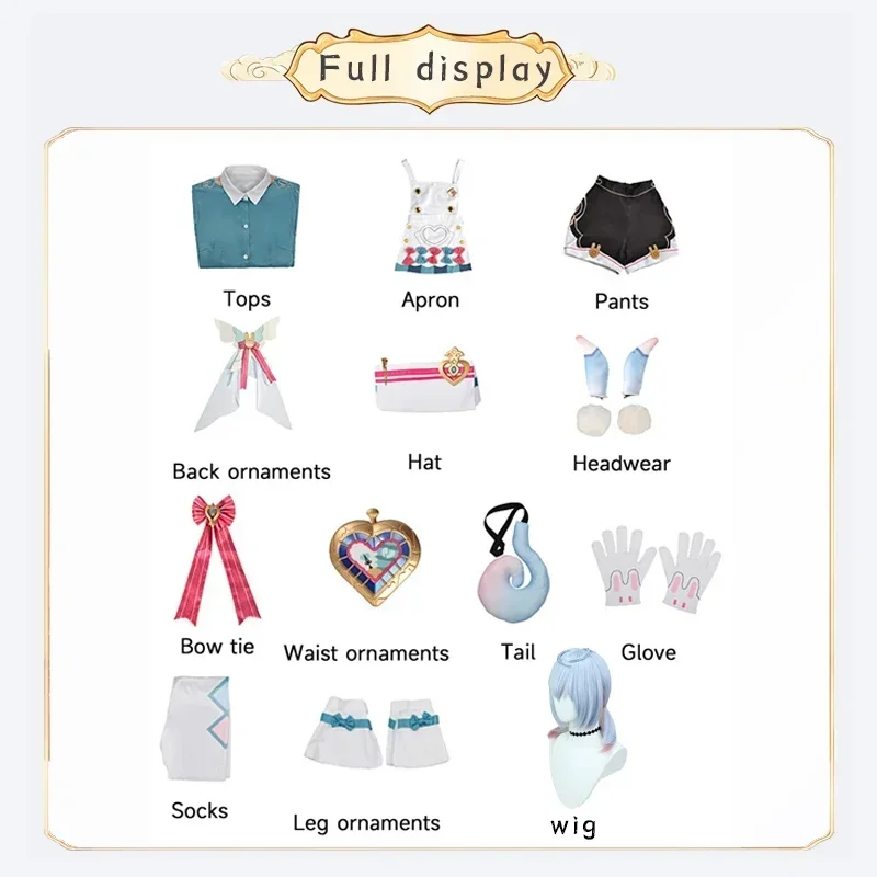 Impact Sigewinne Cosplay Costume Adult Carnival Uniform Wig Anime Halloween Party Costumes Masquerade Women Game