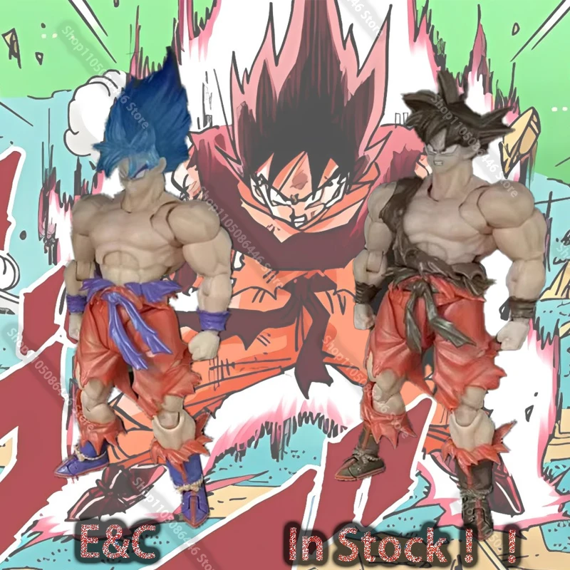 

В наличии E&C Studio Dragon Ball Z SHF Super Saiyan Son Goku Фигурки Blue Kaioken Battle Damage 3.0 Коллекционные игрушки для тела