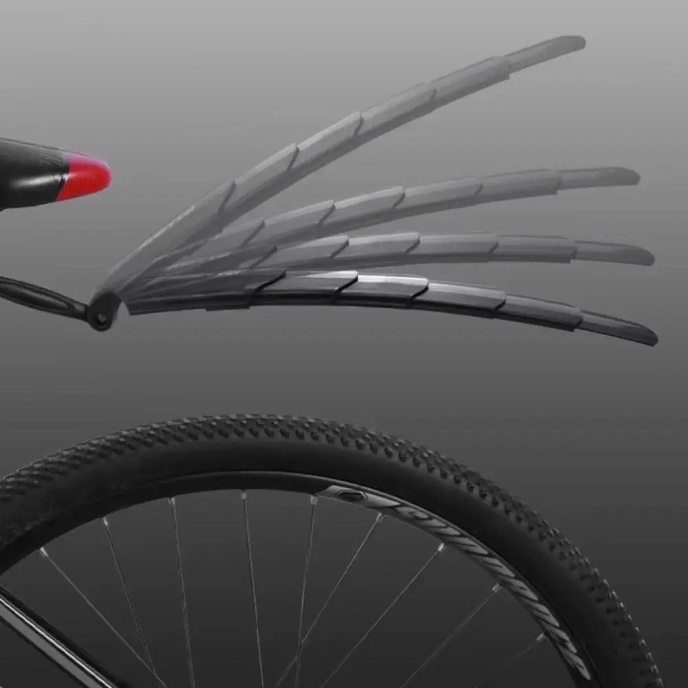 Waterproof Material Bicycle Mudguard Retractable Design Universal Fit Retractable Mudguard Folding Mechanism Bike Splash Guard