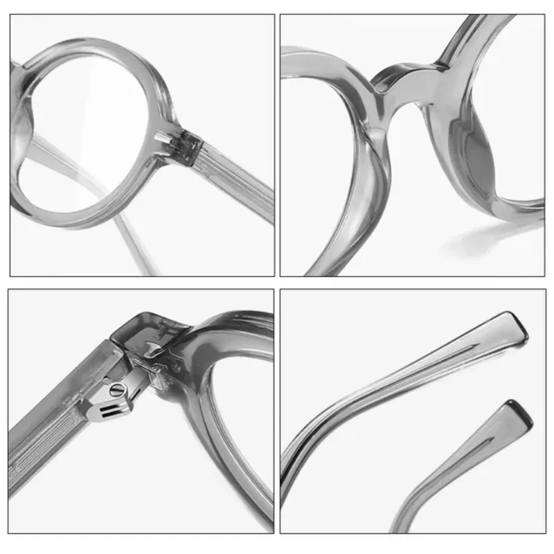 EYORA TR90 Vintage Round Reading Glasses Anti Blue Ray Myopia Eyewear Photochromic Progressive Prescription Optical Eyeglasses