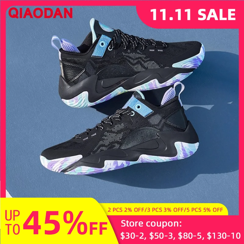 

QIAODAN Poying 5lite Men's Basketball Shoes 2025 Mesh Breathable Wear-Resistant Shock-Absorbing Rubber Sneakers QXA013251120R