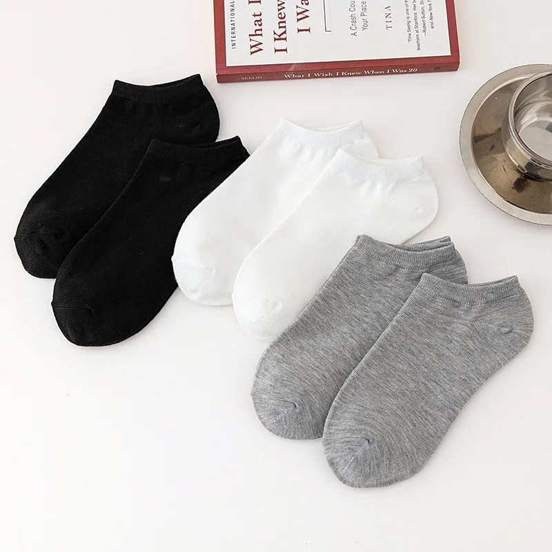 

3 Pairs Unisex Casual Plain Color Boat Socks Thin Breathable Comfy Anti Odor Sweat-absorbing Low Cut Ankle Socks For Men Women