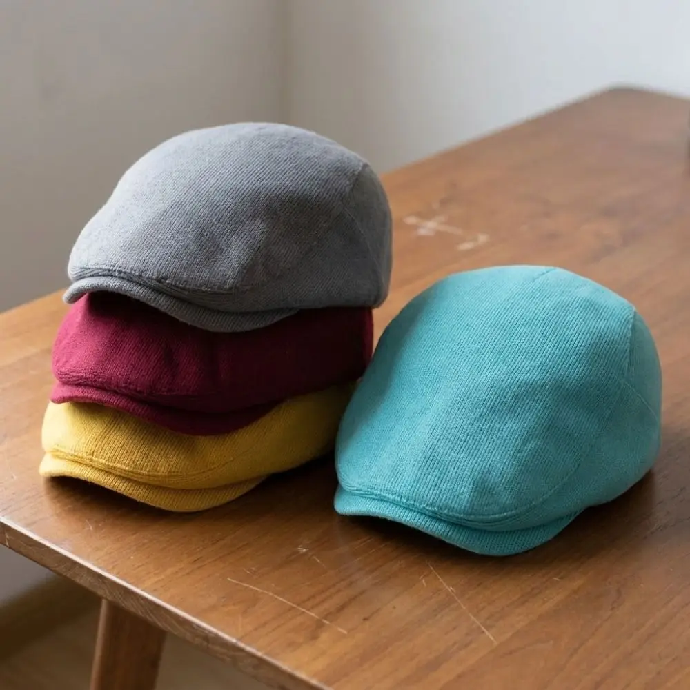 Fresh British Style Beret Hat Thick Warm Soft Forward Hat Outdoor Breathable Newsboy Cap Spring ,Autumn and Winter
