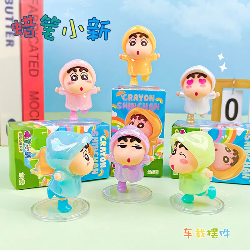 Kawaii Crayon Shin-chan Auto Decoratieve Anime Cartoon Leuke Schoonheid Kleine Ornament Thuis Desktop Schommelstoel Speelgoed Figuur Pop Geschenken