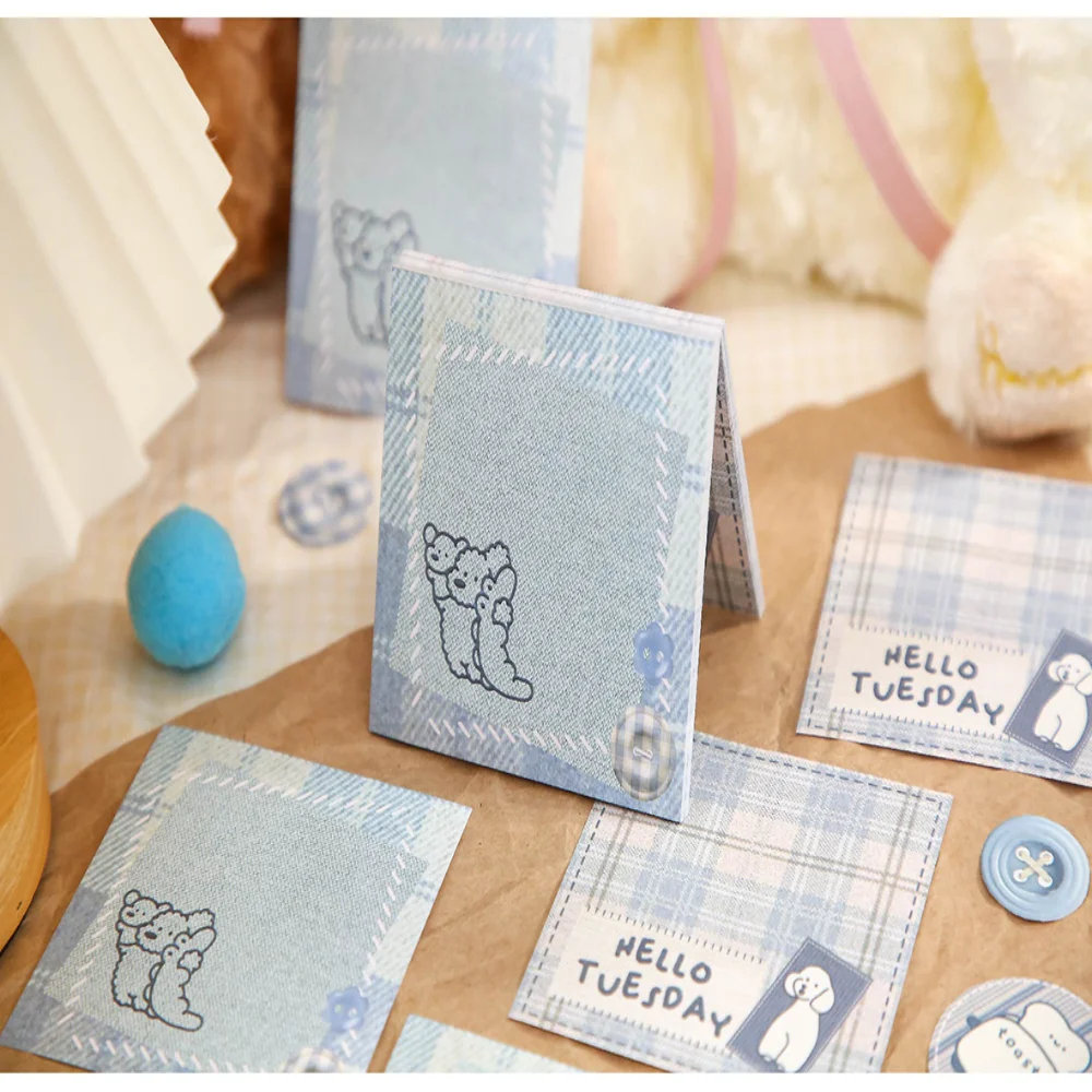 Diy Message Stationery Fabric Dog Notepad Fabric Cartoon Memo Pad Cartoon Cute Cat Sticky Notes For Office Wall Refrigerator
