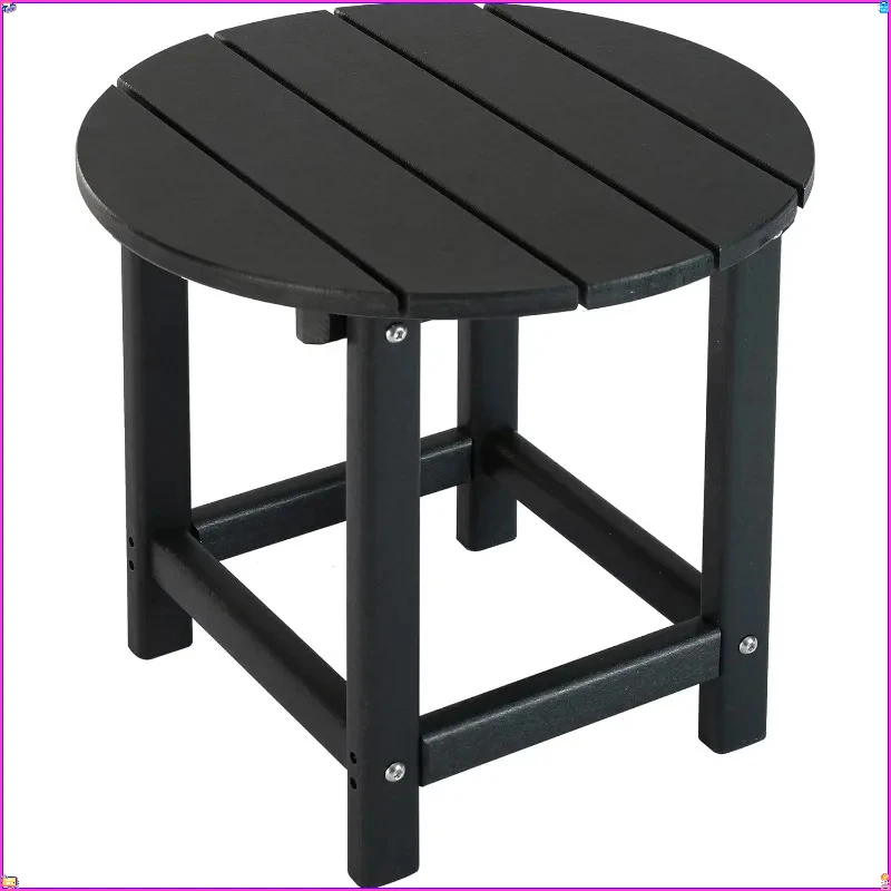 Round Adirondack Patio Side Table End Table, Outdoor Side Tables for Patio, Backyard,Pool, Indoor Companion