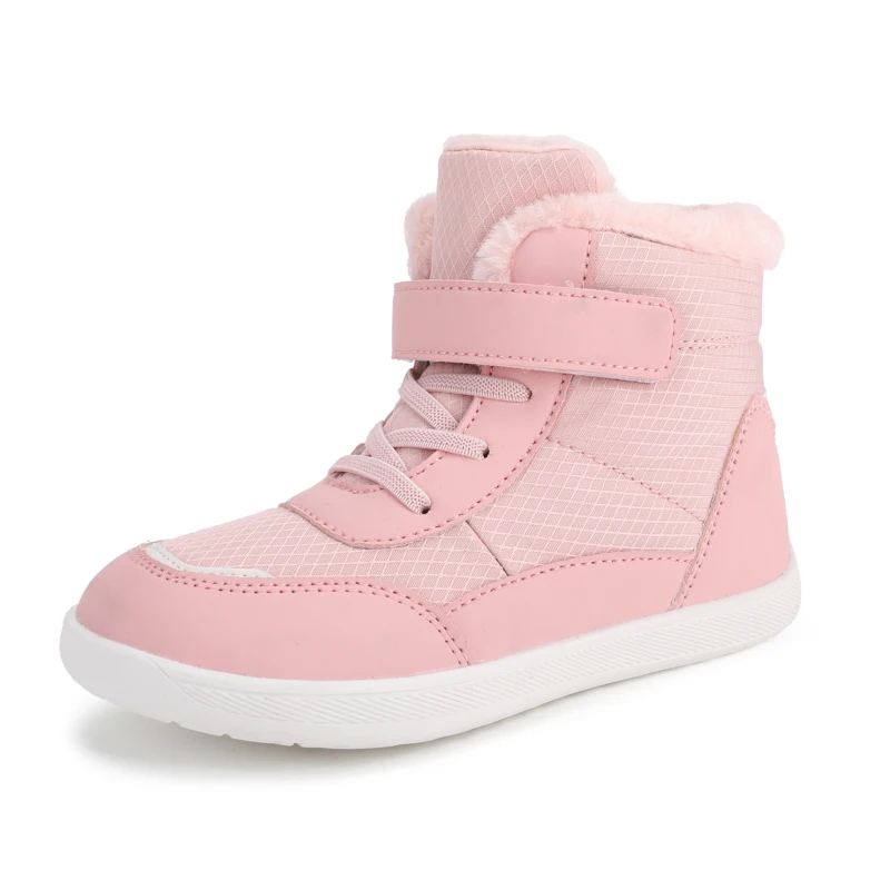 2024 New Winter Style Suitable for Small/Medium/Large Kidsren's High-Top Velvet Thickeneded Wide-Head Cotton Shoes Outdoor Warm Snow Boots-K500